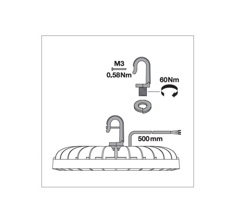 Ledvance LED Hallenleuchte High Bay HB COMP V 225W 840 4000K Neutralweißes Licht 27000 Lumen 110° IP65